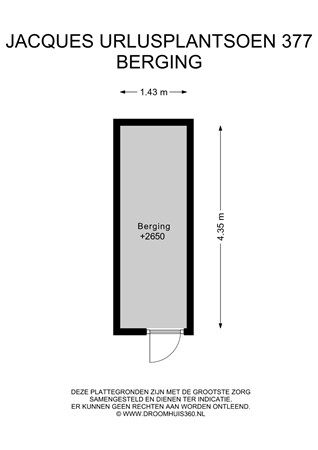 Floorplan - Jacques Urlusplantsoen 377, 2324 KV Leiden
